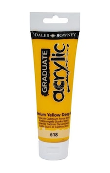 Daler Rowney Graduate Akrilik Boya 618 Cadmium Yellow Dee 120 ML Daler Rowney Graduate Akrilik Boya 618 Cadmium Yellow Dee 120 ML