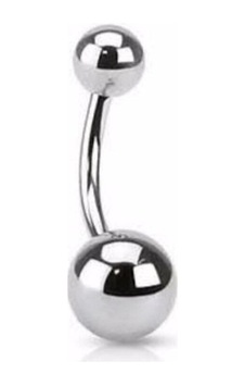 Piercing Göbek Sade Toplu 10 Mm Cerrahi Çelik 316l Gümüş