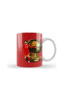 Mo Salah Ballon D'or The Best Player İn The World 2021 Vintage Retro Rainbow Style Kupa Bardak Porselen No12953 Karışık