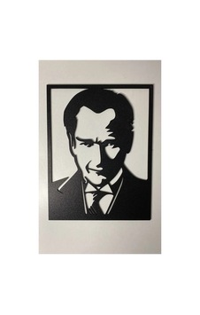 Atatürk Silüeti - 3d Dekor Siyah
