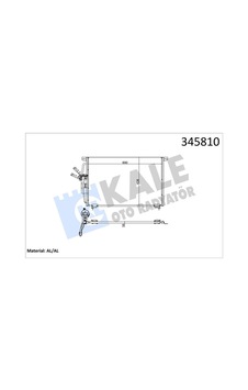 Kale 345810 Klima Radyatörü Kondenseri Opel Omega B 94 03 665x450x16 Al/al 52475899-52482789-52460418-1850059