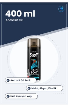 Antrasit Gri Akrilik Sprey Boya 400 Ml Metal Ahşap Plastik İçin H Antrasit Gri Akrilik Sprey Boya 400 Ml Metal Ahşap Plastik İçin H