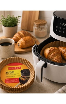 Yuvarlak Airfryer Kağıdı 100 Adet Yağ Tutmaz Hazne Koruyucu Yuvarlak Airfryer Kağıdı 100 Adet Yağ Tutmaz Hazne Koruyucu