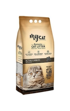 Mycat Aktif Karbonlu Kalın Taneli Bentonit Kedi Kumu 10 L