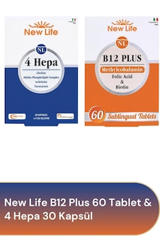 New Life 4 Hepa 30 Softgel Kapsül + New Life B12 Plus Methylcobalamin 60 Tablet New Life 4 Hepa 30 Softgel Kapsül + New Life B12 Plus Methylcobalamin 60 Tablet