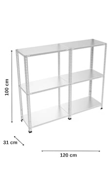3 Katlı 2 Li Bitişik Çelik Raf 31x120x100 Cm Galvaniz Raf Arşiv Rafı Depo Rafı Kiler Rafı Gri 3 Katlı 2 Li Bitişik Çelik Raf 31x120x100 Cm Galvaniz Raf Arşiv Rafı Depo Rafı Kiler Rafı Gri