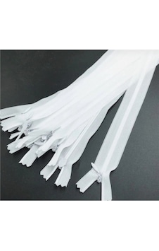 Gizli Diş Fermuar -beyaz 35 Cm - 5 Adet Gizli Diş Fermuar -beyaz 35 Cm - 5 Adet