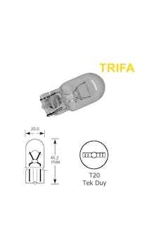 Northcity T20 Sarı Dipsiz Park Ampülü - 12v W3x16q Wy21 Güçlü Işık