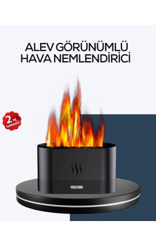 Aromatik Oda Kokusu Difüzörü Alev Tasarımlı Led Işıklı Nemlendirici - Lisinya