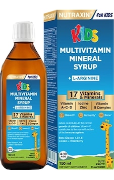 Nutraxin Kids Multivitamin Mineral Şurup 150 ML Nutraxin Kids Multivitamin Mineral Şurup 150 ML