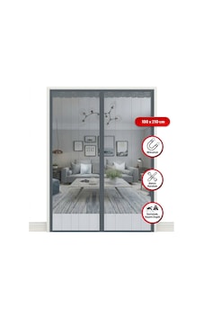 Mıknatıslı Kapı Sinekliği Gri 100x210 Cm Otomatik Kapanan Manyetik Tül Sineklik 5570 Mıknatıslı Kapı Sinekliği Gri 100x210 Cm Otomatik Kapanan Manyetik Tül Sineklik 5570