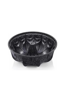 Rss Lav Metal Granit Taç Döküm Kek Kalıbı 23 Cm Siyah