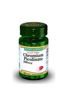 Nature's Bounty Chromium Picolinate 200 Mcg 100 Tablet