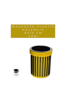 Masaüstü Plastik Kalemlik 6x10 Cm Renkli Sarı Masaüstü Plastik Kalemlik 6x10 Cm Renkli Sarı