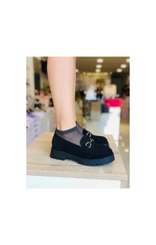 Punto Ac572512 Süet Loafer Tokalı Günlük Kadın Ayakkabı Siyah Punto Ac572512 Süet Loafer Tokalı Günlük Kadın Ayakkabı Siyah