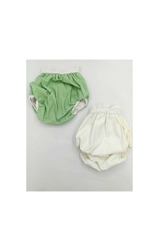 2 Adet Bebek Alıştırma Külot Yeşil Beyaz - 602767496 Yeşil Beyaz