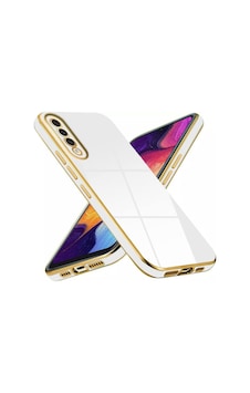 Fibaks Galaxy A70 Uyumlu Kılıf Parlak Kenarlı Altın Işlemeli Kamera Korumalı Kapak Fibaks Galaxy A70 Uyumlu Kılıf Parlak Kenarlı Altın Işlemeli Kamera Korumalı Kapak