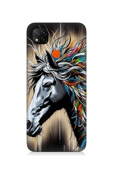 Xiaomi Redmi 9c Uyumlu Renk Patlamalı At Desenli Silikon Kılıf Çok Renkli Xiaomi Redmi 9c Uyumlu Renk Patlamalı At Desenli Silikon Kılıf Çok Renkli