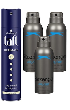 Slazenger Activesport Mavi Deodorant Spray 150 Ml 3 Adet + Taft