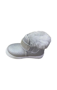 Alibo Bebek Kürklü Taşlı Bot Gümüş Simli Taşlı - 812005620 Gümüş Simli Taşlı