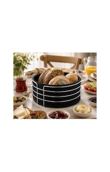 Gümüş Detaylı Galvaniz Metal Bezli Yuvarlak Ekmek Sepeti 22x11 Cm Yıkanabilir Kumaşlı Modern Şık Sunumluk Gümüş Metal Siyah Gümüş Detaylı Galvaniz Metal Bezli Yuvarlak Ekmek Sepeti 22x11 Cm Yıkanabilir Kumaşlı Modern Şık Sunumluk Gümüş Metal Siyah