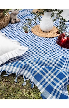 Çok Amaçlı Sofra Bezi & Piknik Örtüsü & Masa Örtüsü Ekose Pötikare Desenli Mavi Çok Amaçlı Sofra Bezi & Piknik Örtüsü & Masa Örtüsü Ekose Pötikare Desenli Mavi