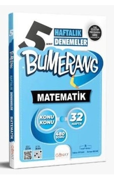 Günay Yayınları 5. Sınıf Bumerang 32 Haftalık Matematik Denemeleri Günay Yayınları 5. Sınıf Bumerang 32 Haftalık Matematik Denemeleri