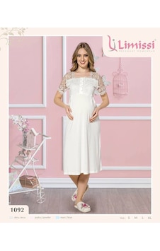 Limissi 1092 Mavi Hamile Lohusa Dantelli Yeni Sezon Lohusa Geceliği Limissi 1092 Mavi Hamile Lohusa Dantelli Yeni Sezon Lohusa Geceliği