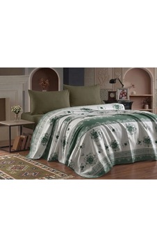 Organic Cotton Battal Pike Takımı Çift Kişilik Lastikli Çarşaflı Set Ottoman Haki Organic Cotton Battal Pike Takımı Çift Kişilik Lastikli Çarşaflı Set Ottoman Haki