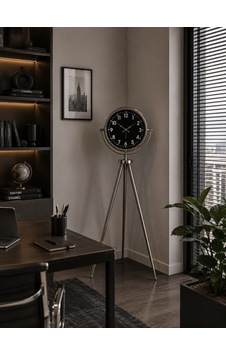 Büro Ev Ofis Dekoru İçin 150x45cm Krom Metal Regal Sılver Duvar Saati Diğer Büro Ev Ofis Dekoru İçin 150x45cm Krom Metal Regal Sılver Duvar Saati Diğer