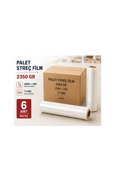 Palet Streç Film 2350 Gr 17 Micron 2000+350 Gr 6 Adet - 917780507