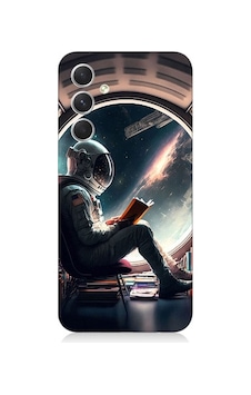 Samsung Galaxy A05s Uyumlu Kitap Ve Astronot Desenli Silikon Kılıf Samsung Galaxy A05s Uyumlu Kitap Ve Astronot Desenli Silikon Kılıf