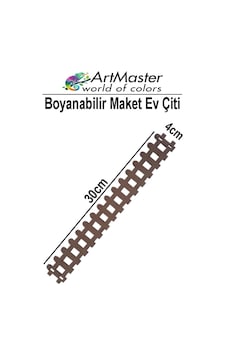 Ahşap Maket Çit 30x4 Cm Boyanabilir 1 Adet Minyatür Bahçe Çiti Dekoratif Tasarım Okul Hobi Proje