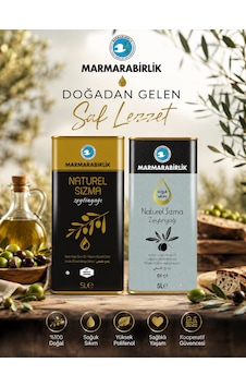 Marmarabirlik 1 Adet Naturel Sızma X 1 Adet Soguk Sıkım Zeytinyağı
