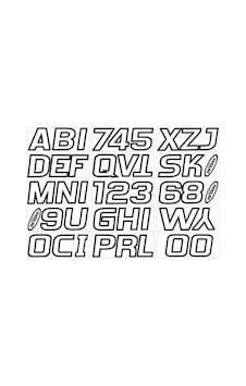 Hardline Products Seri 700 Fabrika Uyumlu 3 İnç Tekne Ve Pwc Kayıt Numarası Kiti, Beyaz/siyah 01