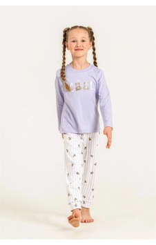 Rolypoly Kız Çocuk Baskılı Pijama Takımı Lila Rp3912-3 Rolypoly Kız Çocuk Baskılı Pijama Takımı Lila Rp3912-3