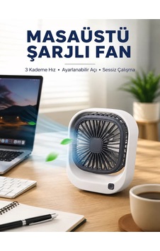 Northcity Taşınabilir Masaüstü Fan Ayarlanabilir Açılı Şarjlı Tasarım Northcity Taşınabilir Masaüstü Fan Ayarlanabilir Açılı Şarjlı Tasarım