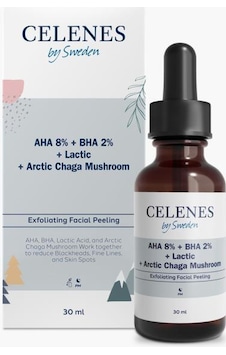 Celenes by Sweden Aha + Bha + Lactıc + Arctıc Chaga Mushroom Seru Celenes by Sweden Aha + Bha + Lactıc + Arctıc Chaga Mushroom Seru