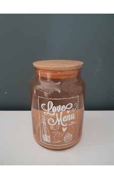 TANTİTONİLOVE MENU DESENLİ ROSE GOLD CAM KAVANOZ 890 ML TANTİTONİLOVE MENU DESENLİ ROSE GOLD CAM KAVANOZ 890 ML
