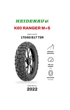 Heidenau K60 Ranger M+s 170/60 B17 72r Arka Motosiklet Lastiği 2022 Heidenau K60 Ranger M+s 170/60 B17 72r Arka Motosiklet Lastiği 2022