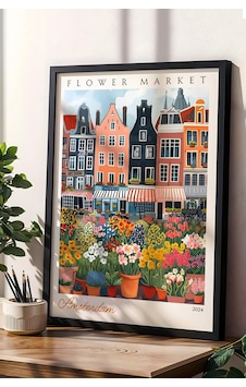 Amsterdam Hollanda Çerçeveli Tablo Seyahat Severlere Salon Ve Ofis İçin Estetik Duvar Dekoru Travel Flower Market Amsterdam Hollanda Çerçeveli Tablo Seyahat Severlere Salon Ve Ofis İçin Estetik Duvar Dekoru Travel Flower Market