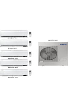 Samsung Wind Free 9+9+12+12+18 Iç 10 Kw Dış Ünite 36000 Btu 1+5 Multi Inverter Duvar Tipi Klima Samsung Wind Free 9+9+12+12+18 Iç 10 Kw Dış Ünite 36000 Btu 1+5 Multi Inverter Duvar Tipi Klima