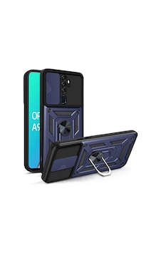 Oppo A5 2020 İle Uyumlu Kılıf Magnetik Standlı Kamera Korumalı Sürgülü Kapak Oppo A5 2020 İle Uyumlu Kılıf Magnetik Standlı Kamera Korumalı Sürgülü Kapak