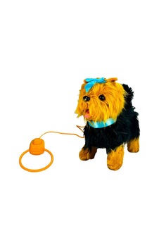 Pft-b267 Peluş Tasmalı Yürüyen Köpek Mavi