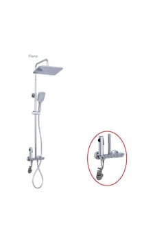 Duxxa Piano Bataryalı Duş Seti Krom Dp.100 Gri Duxxa Piano Bataryalı Duş Seti Krom Dp.100 Gri