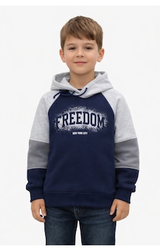 Monox Erkek Çocuk Feedom Baskılı 3 İplik Şardonlu Kapşonlu Sweatshirt Gri Monox Erkek Çocuk Feedom Baskılı 3 İplik Şardonlu Kapşonlu Sweatshirt Gri