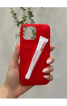 Apple iPhone 13 Pro Max Uyumlu Lip Case Ruj Bölmeli Rujlu Kılıf Kırmızı Apple iPhone 13 Pro Max Uyumlu Lip Case Ruj Bölmeli Rujlu Kılıf Kırmızı