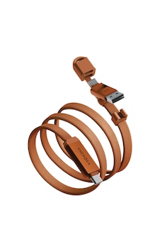 Energea Sheath Travel 1.2m 60w 2in1 Type-c To Type-c Ve Usb-a Hızlı Şarj Kablo - Turuncu