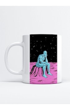 Dr Manhattan Watchmen Baskılı Porselen Kupa Bardak Beyaz