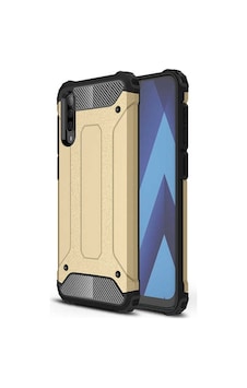 Kilifone - Samsung Uyumlu Galaxy A50 / A50s - Kılıf Çift Katman Zırh Tank Crash Military Kapak - Gold Kilifone - Samsung Uyumlu Galaxy A50 / A50s - Kılıf Çift Katman Zırh Tank Crash Military Kapak - Gold
